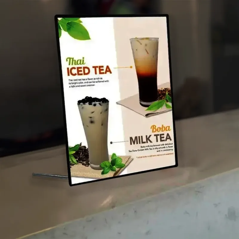 Compact Tabletop Light Box for Menus and Posters