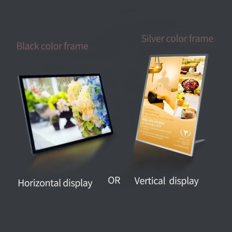 Tabletop Light Box Frame - Illuminate Your Menu or Poster