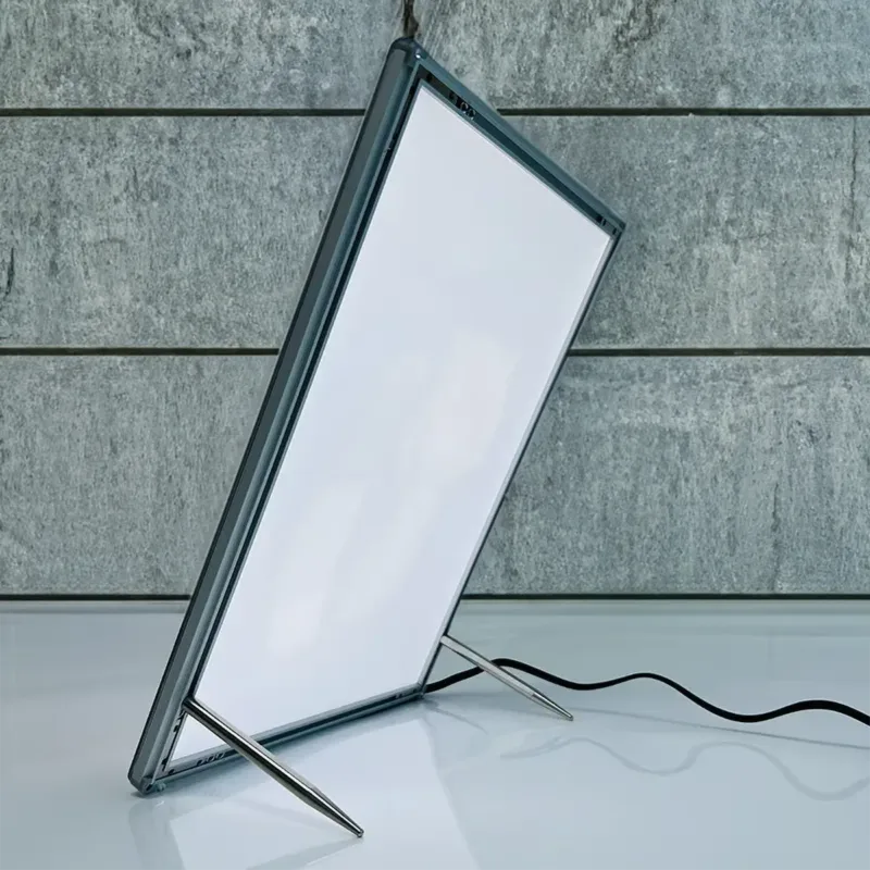 Illuminated menu display frame