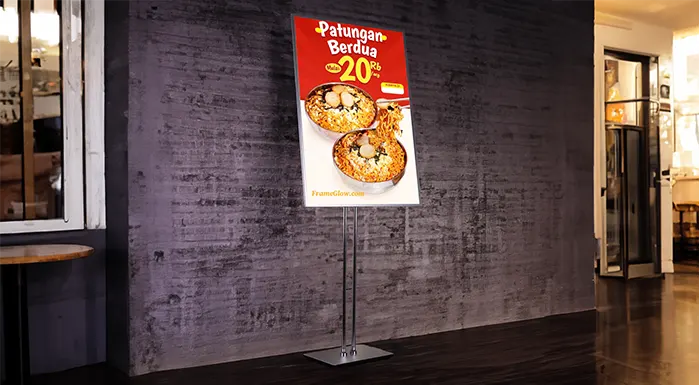Shine a Spotlight on Your Shop with Floor-Standing Light Box Frames for Advertising
