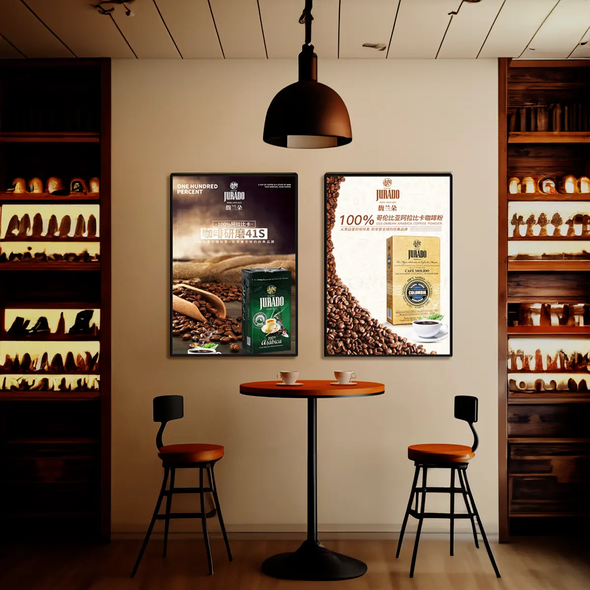 Enhancing coffe Signage with LED Light Poster Frames